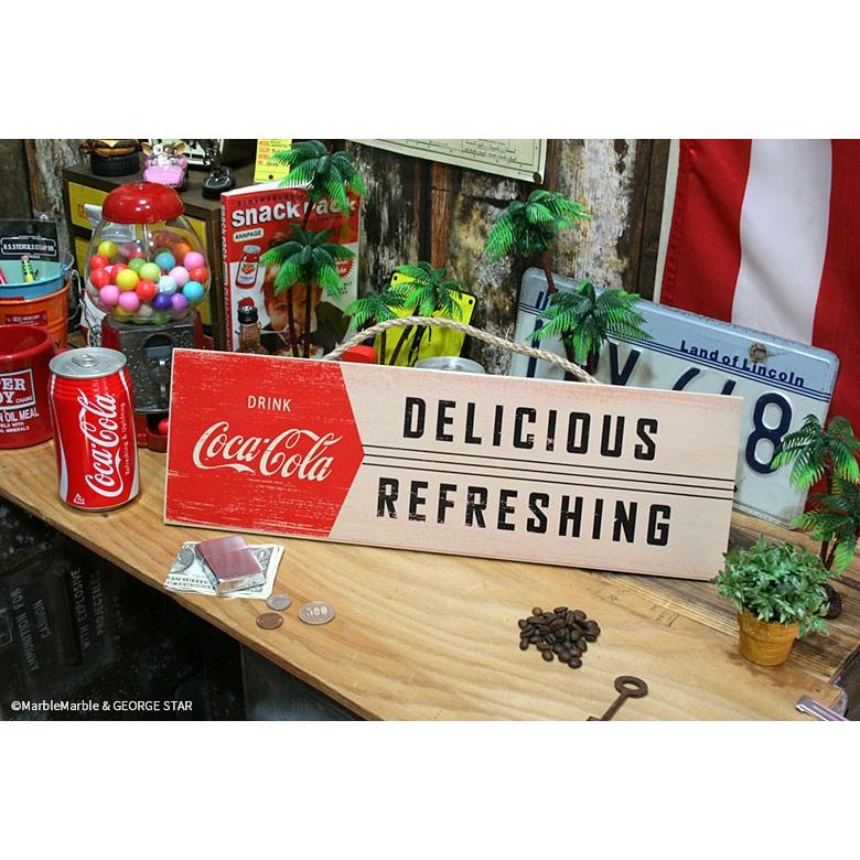 コカコーラ　サインボード　メニュー　木製 Coca Cola コカコーラ ウッドサインボード COCA-COLA 木製看板
