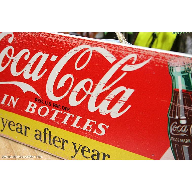 B3 コカコーラ ウッドサイン 麻紐付き #004 Quality year after B3 コカコーラ ウッドサイン 麻紐付き #004 Quality year after