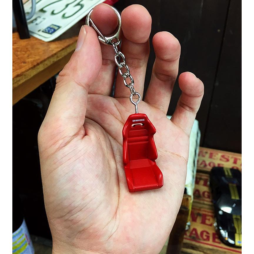 G7 車 バイク パーツ キーホルダー バケットシート レッド BRIDE