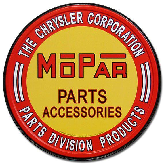 C3 ブリキ看板 MOPAR PARTS ACCESSORIES イエロー・レッド 丸型｜marblemarble｜02