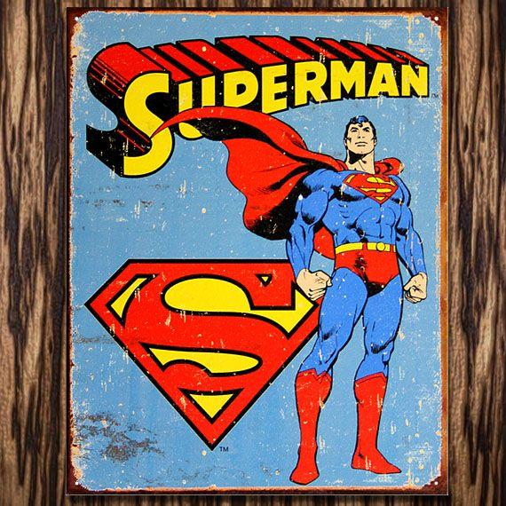 C3 ブリキ看板 SUPERMAN スーパーマン : アメリカン雑貨の