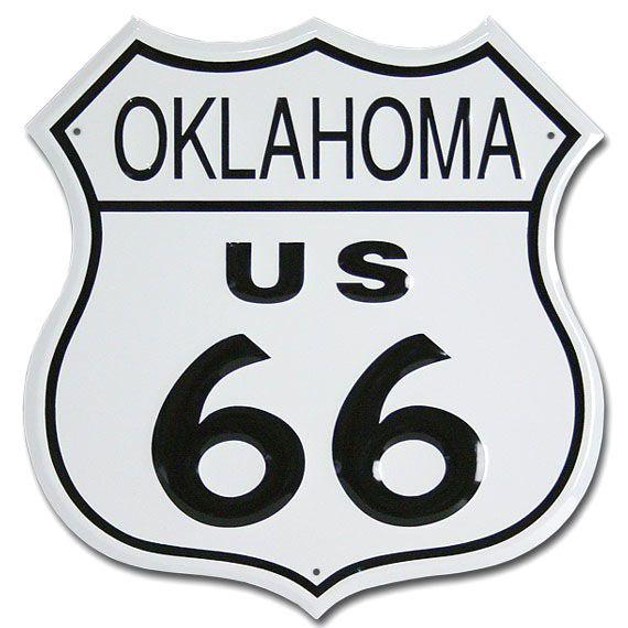C3 ブリキ看板 ROUTE66 US OKLAHOMA  オクラホマ州 標識型｜marblemarble｜02