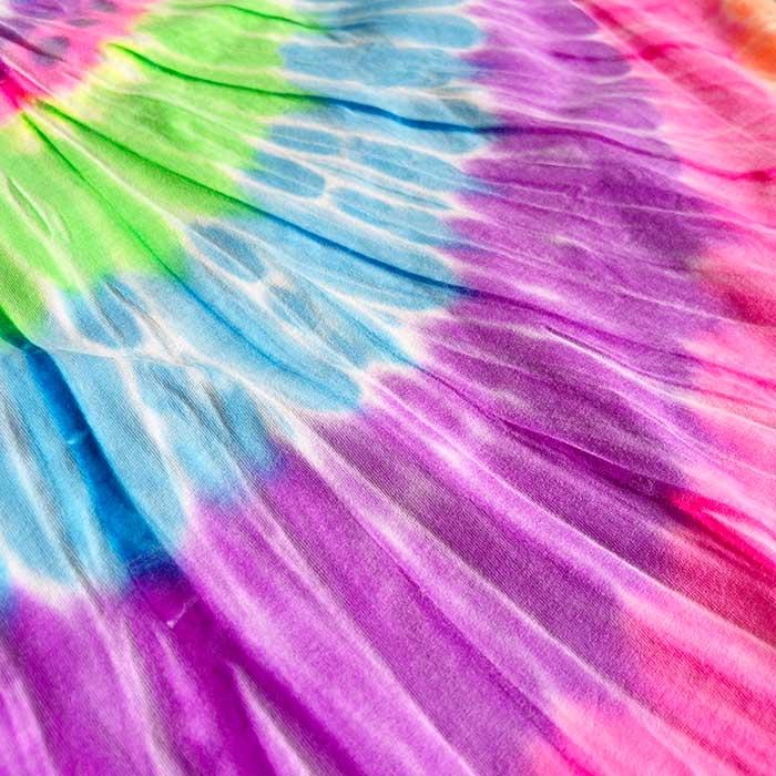 送料無料 半袖 Tシャツ エスニック タイダイ染め サークル 蛍光 ネオン