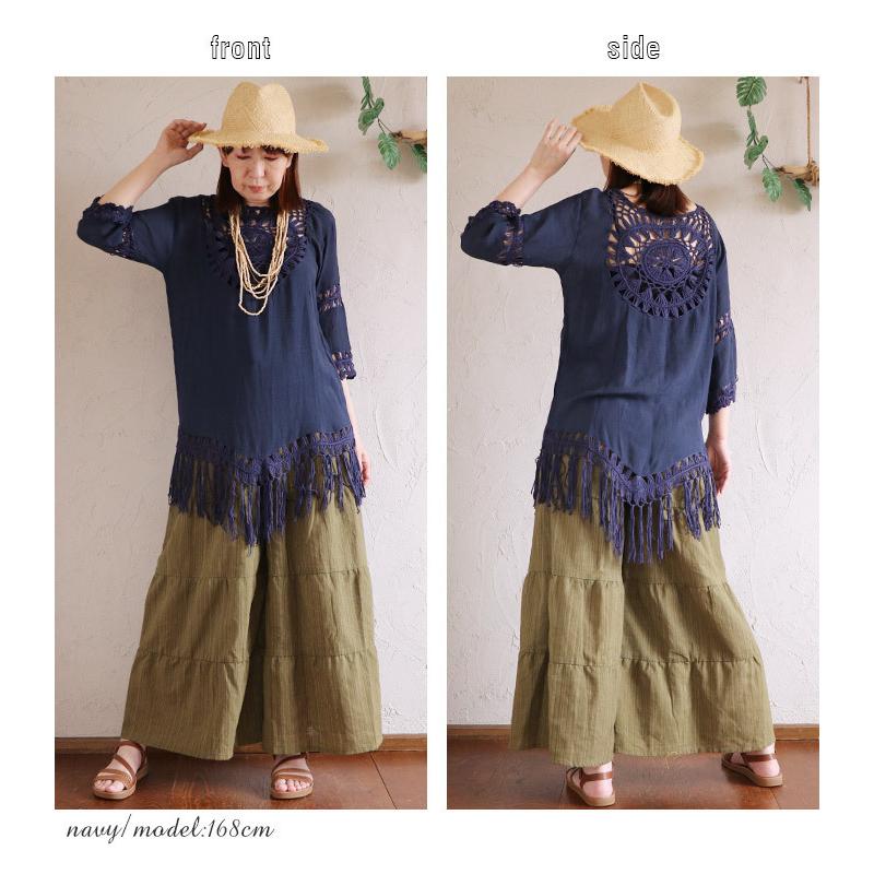 12Twelve ファッション 美品 ANNTIAN 7分袖 シアートップス プリント  