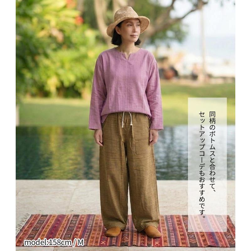 シャツ カットソー メンズ レディース 長袖 ユニセックス エスニック