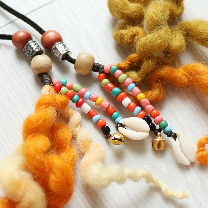 ヒッピーバンド ネックレス ヘアアクセサリー レディース カラフル