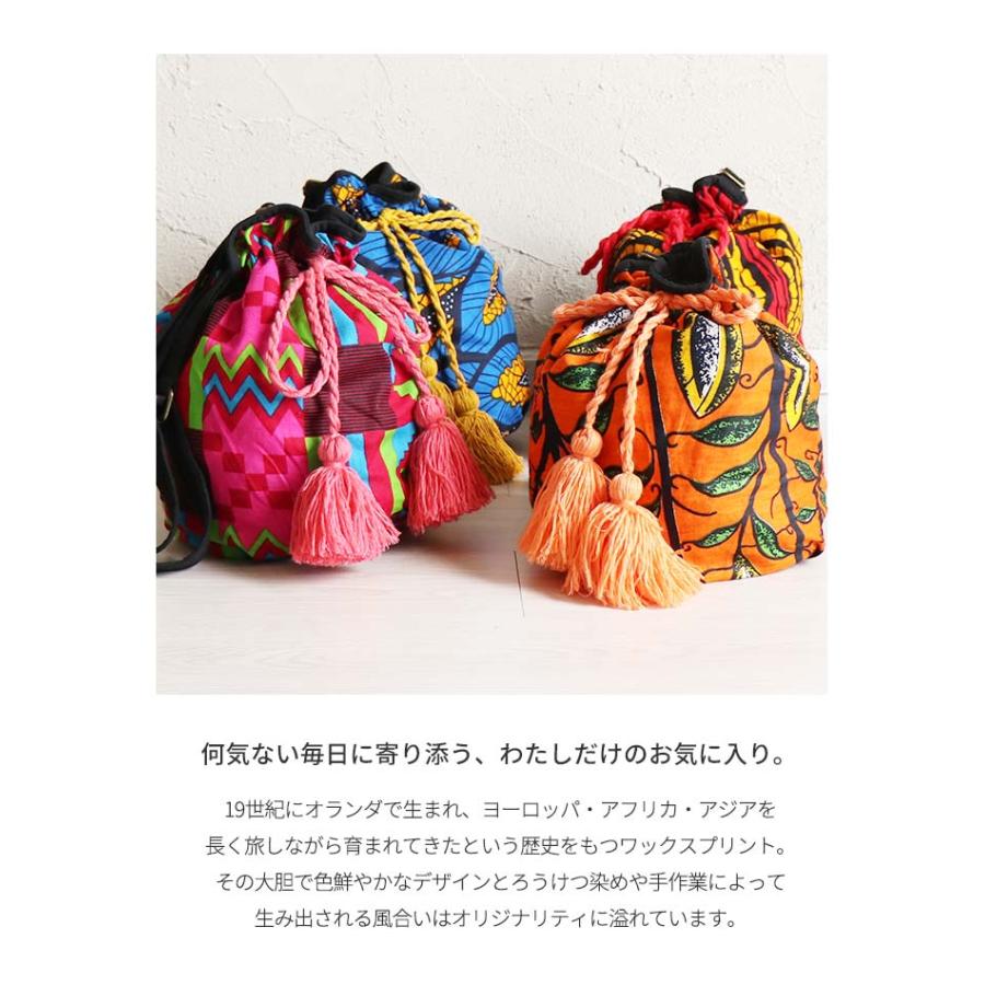 ショルダーバッグ 巾着バッグ 巾着トート ショルダー エスニック 