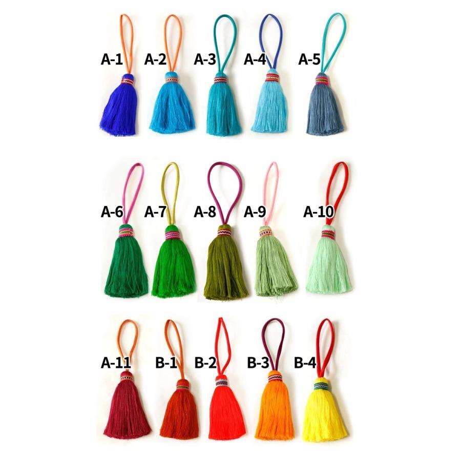 エスニック タッセル リス族 テープ キーホルダー カーテンタッセル