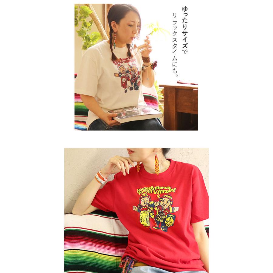エスニック Tシャツ カットソー トップス 半袖 エケコ人形 エケコ