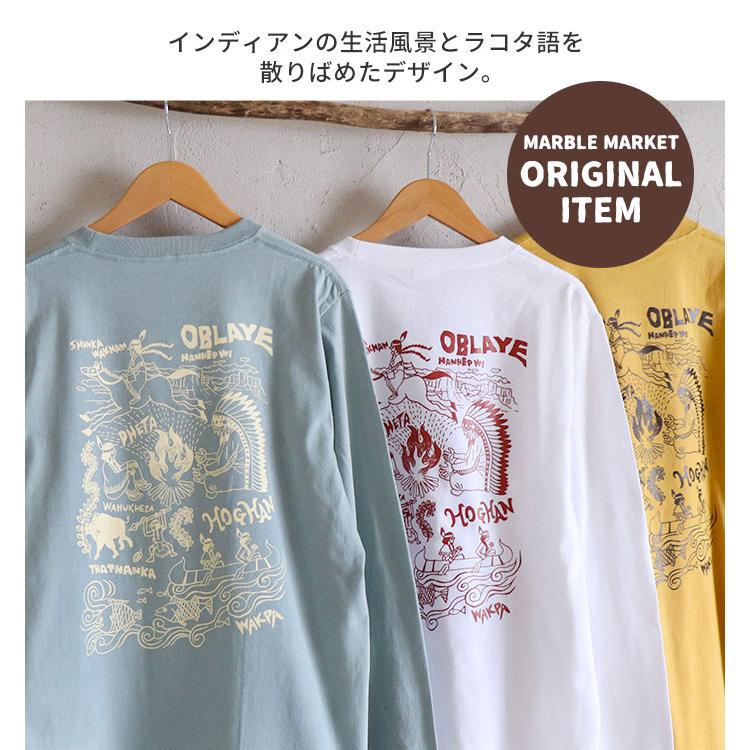 Tシャツ ロンT カットソー トップス 長袖 エスニック アジアン 