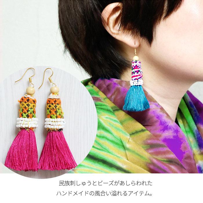 ピアス フックピアス 民族 カレン族 モン族 エスニック モチーフ 