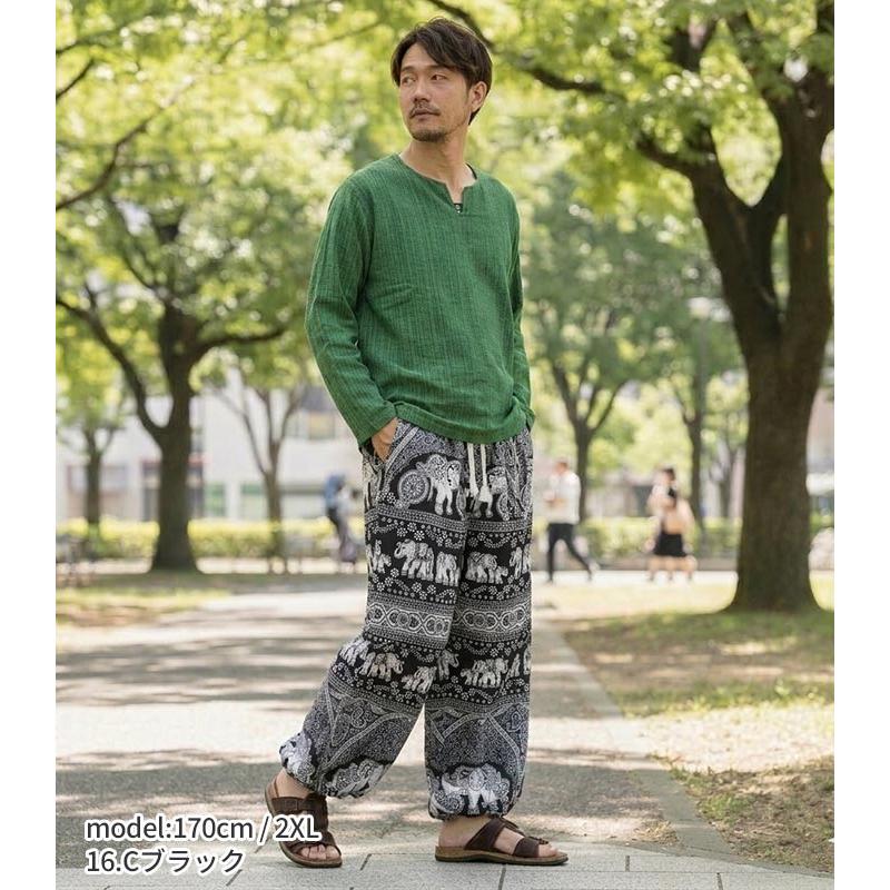 エスニック　アラジンパンツ　天然コットン　男女共用　新品　タイ製11 エスニック アラジンパンツ 天然コットン 男女共用 新品 タイ製11