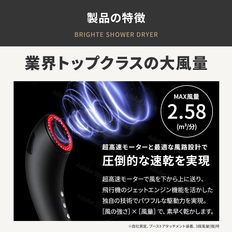 正規品取扱店】Brighte SHOWER DRYER BRT-SD173 ブライト シャワー