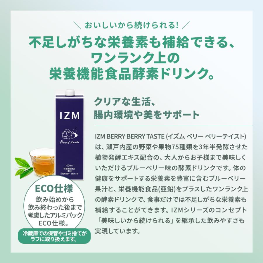 国内正規品 酵素ドリンク IZM BERRY TASTE 1000ml（5倍希釈