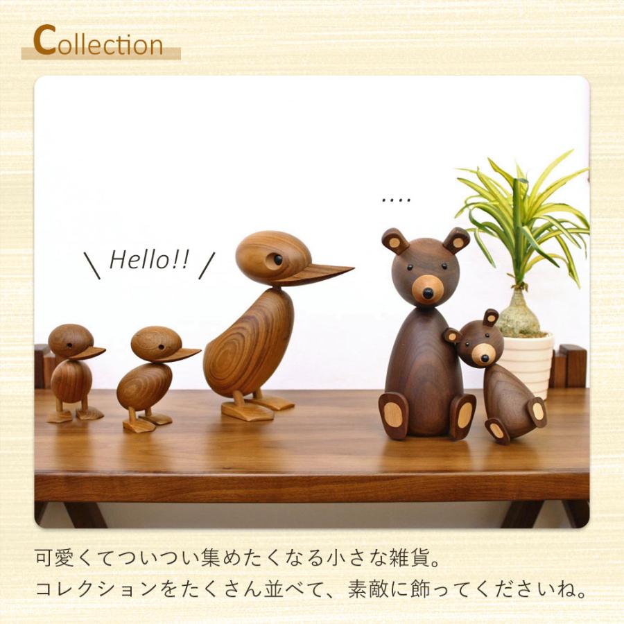 北欧雑貨 オブジェ [ダック 親子セット] アヒル 木製 インテリア 置物