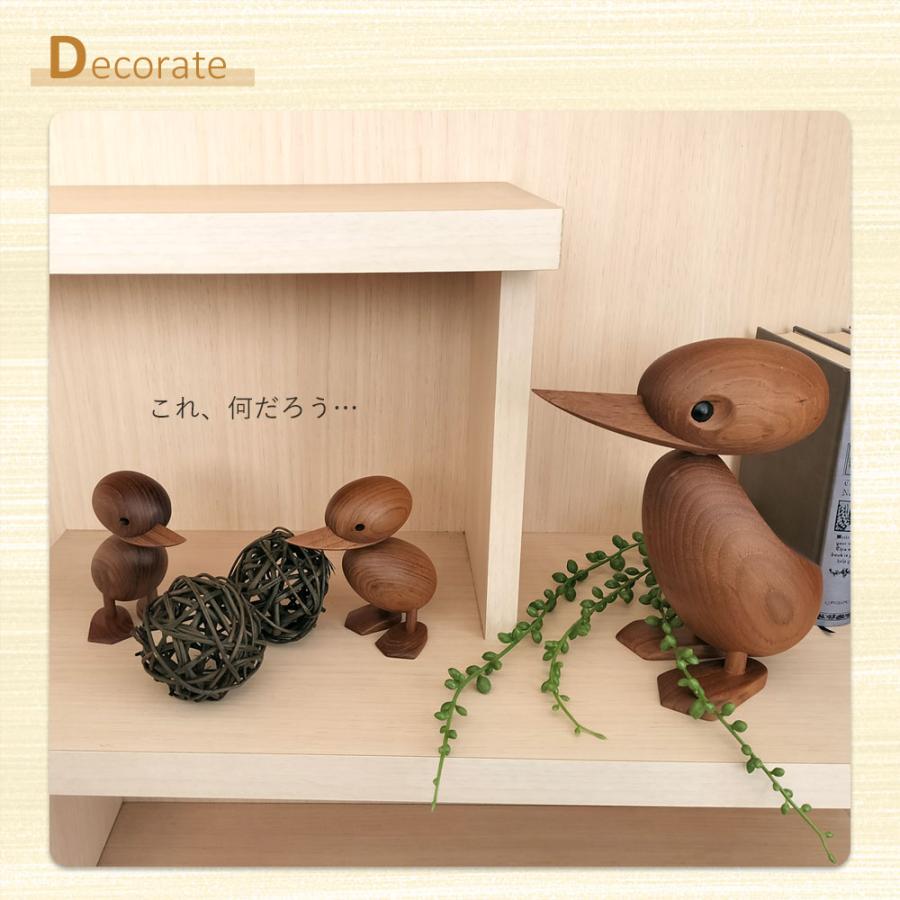 北欧雑貨 オブジェ [ダック 親子セット] アヒル 木製 インテリア 置物