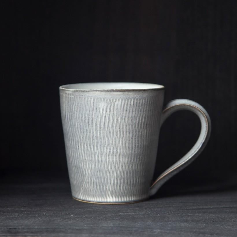 マグカップ コップ 飛び鉋 小石原焼 森山實山窯 グレー 陶器 コーヒーカップ かわいい おしゃれ Ada Mk031 Marc Arrows マークアローズ 通販 Yahoo ショッピング