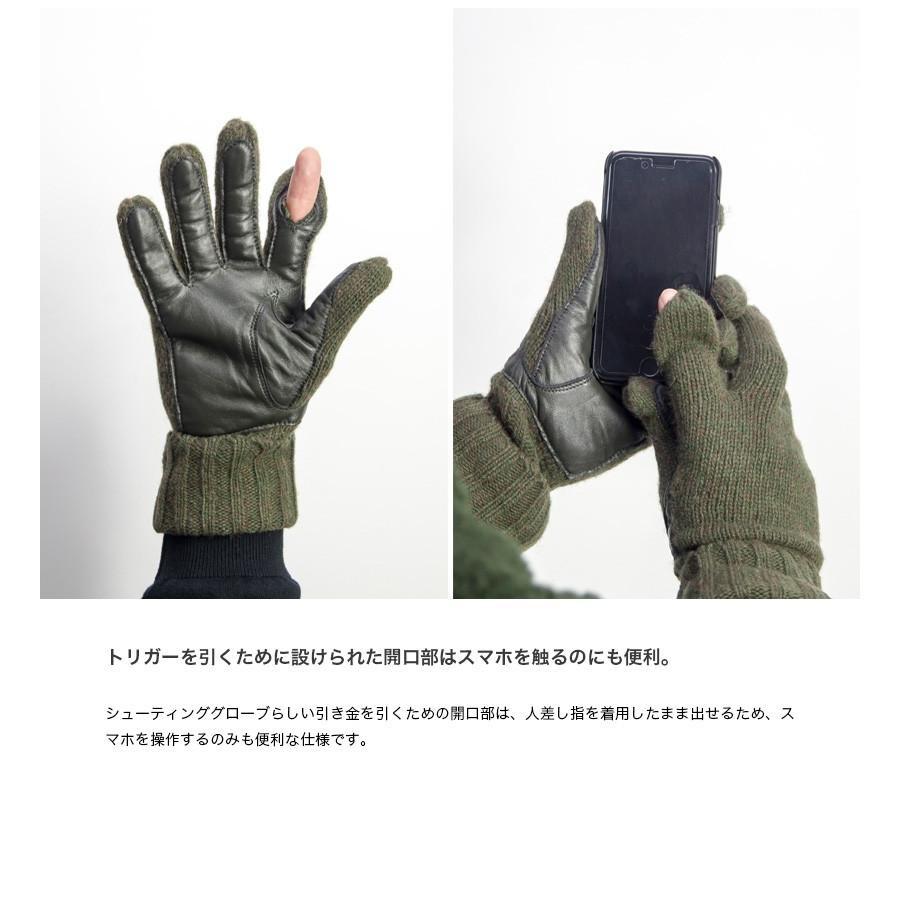 DENTS（デンツ） ニットグローブ ウール×本革レザー シューティング
