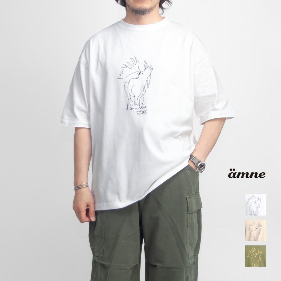 アンヌ amne カワツナツコ ELK プリントルーズTシャツ メンズ | ブランド登録なし