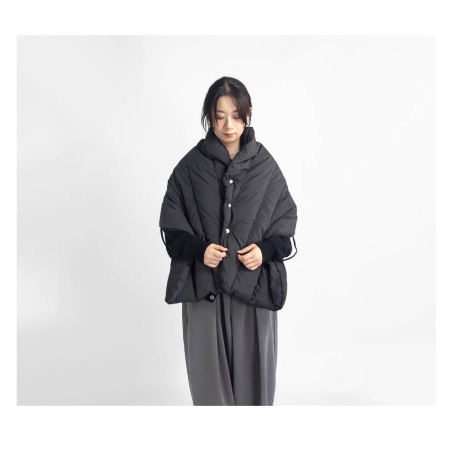 miffew ミフュー リバーシブルダウンケープ　ブラック miffew｜ミフュー｜ リバーシブルダウンケープ｜REVERSIBLE DOWN