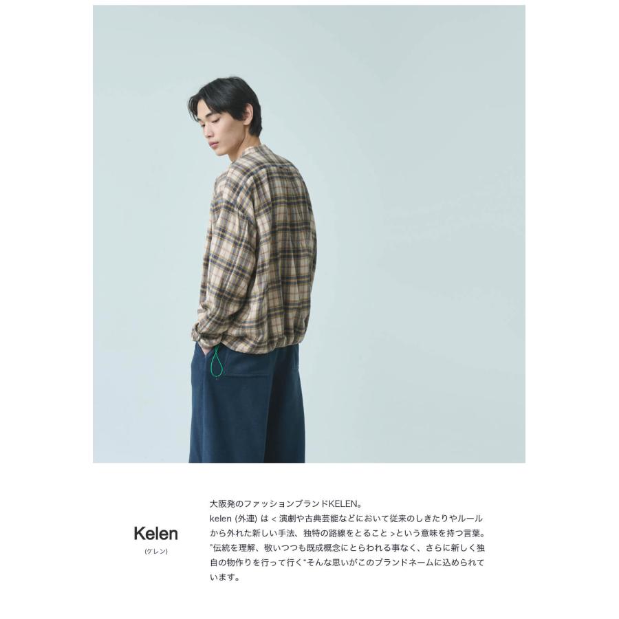 Kelen ケレン KELEN バルーンシャツ LIPMOA NEL ネルチェック メンズ 