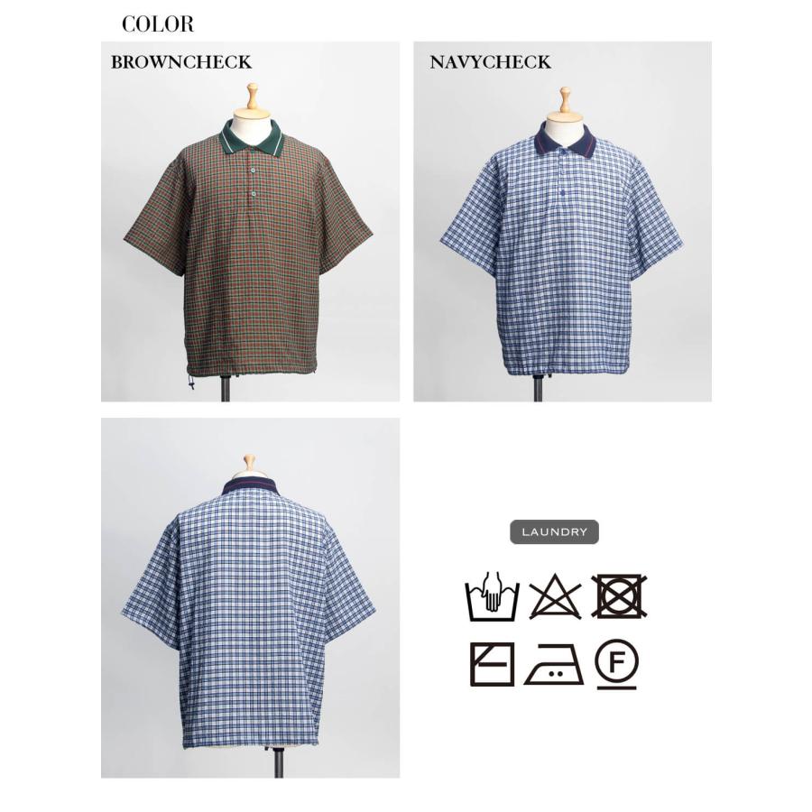 Kelen（ケレン） KELEN JAFAR ライン襟 チェックポロシャツ メンズ