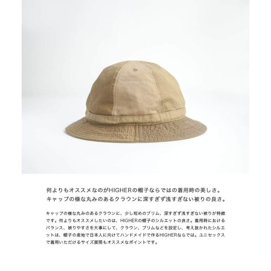 ハイヤー HIGHER ハット 帽子 マルチ6パネル マウンテンハット 日本製
