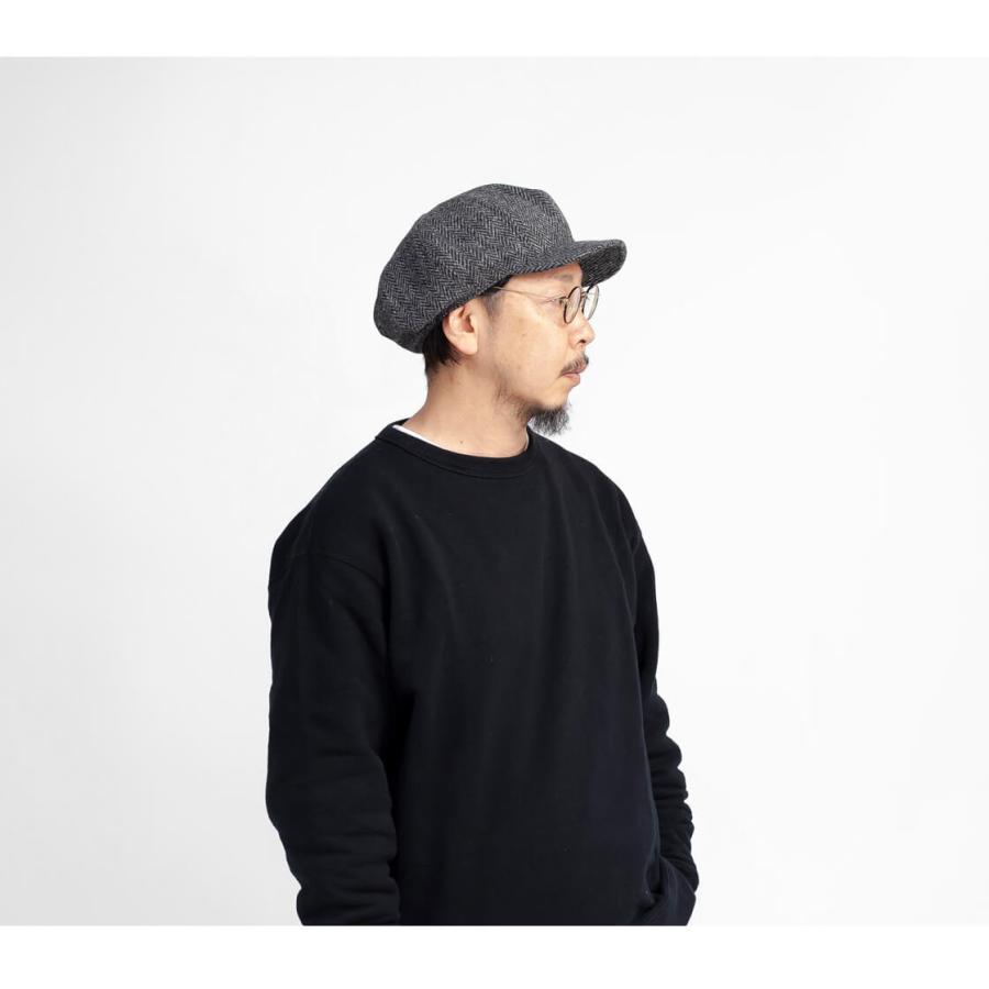 HIGHER（ハイヤー） キャスケット ハンチング ハリスツイード ウール