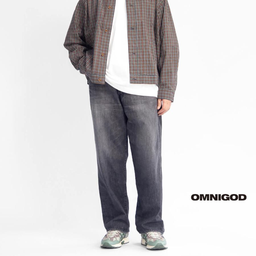 オムニゴッド OMNIGOD 10ozブラックデニム 5Pイージーデニムパンツ 日本製 メンズ