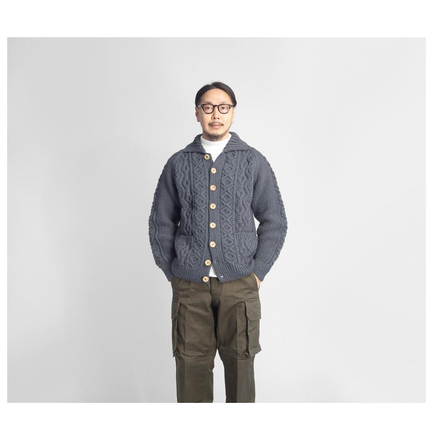 INVERALLAN インバーアラン 3A ARAN ハンドニットウールカーディガン