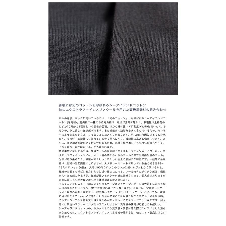 【セール価格】ジョンスメドレー JOHN SMEDLEY S4712 コットン×ウール パネルコンビ Ｖネックニットカーディガン 24G シーアイランドコットン メンズの画像