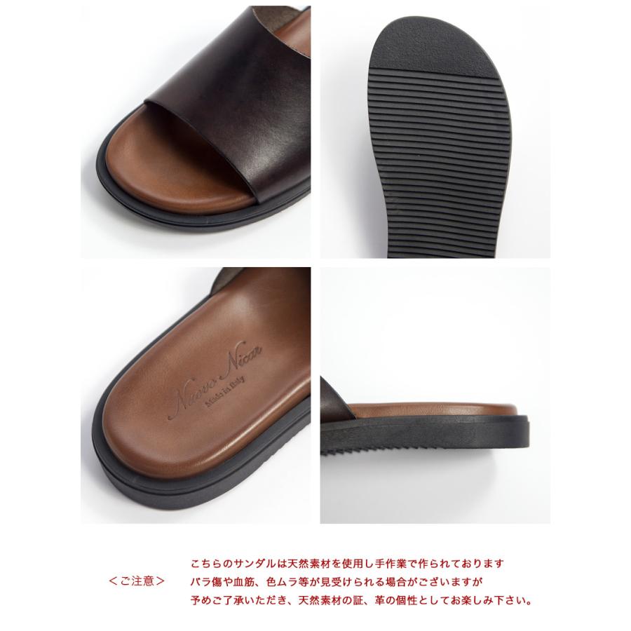 セール価格】 ヌオヴォ二カール Nuovo Nicar バケッタレザーサンダル