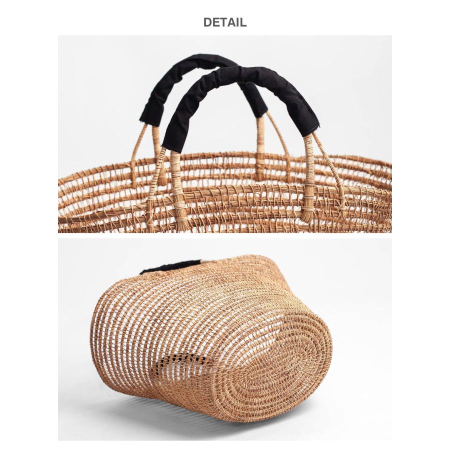 TARANGO（タランゴ） パームファイバー 手編み バケツ型かごバッグ