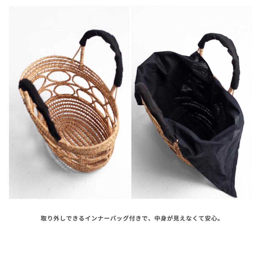 TARANGO（タランゴ） パームファイバー 手編み かごバッグ インナー