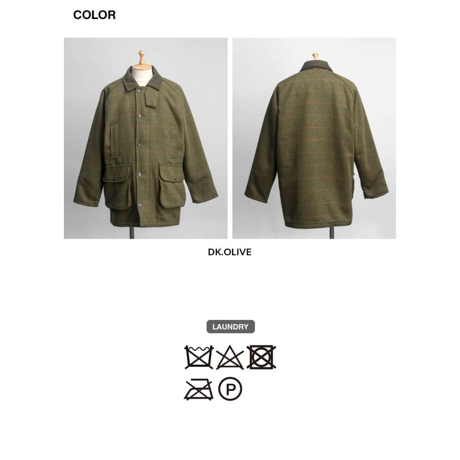 ロックオール ROCKALL ツイード ハンティングジャケット 中綿 メンズ