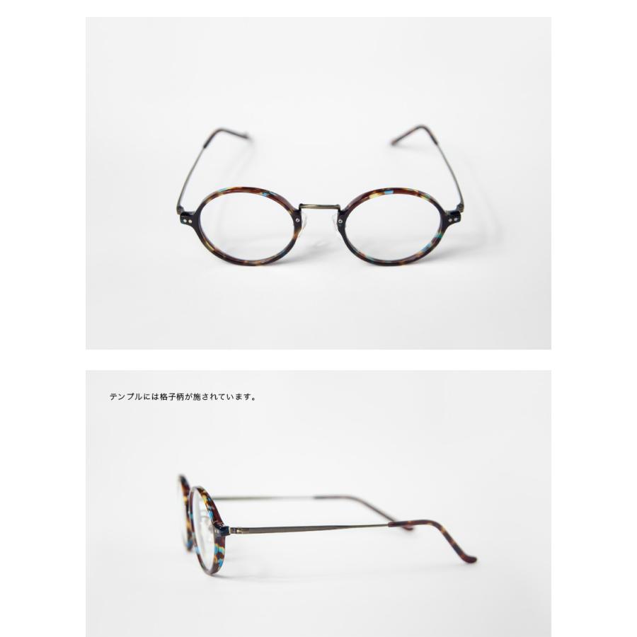 コンビネーション ラウンドフレーム 日本製 鯖江 メガネ 度付き 伊達