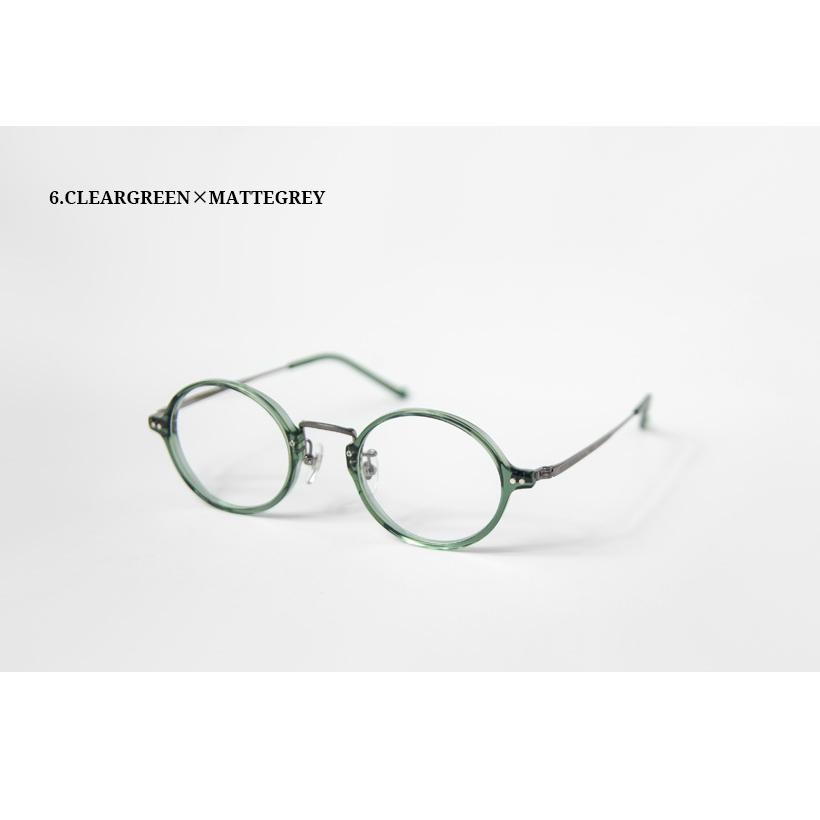 コンビネーション ラウンドフレーム 日本製 鯖江 メガネ 度付き 伊達