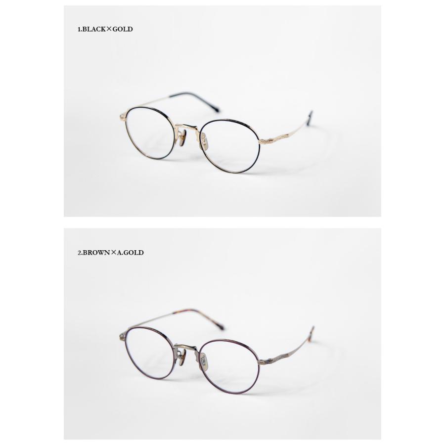 内藤熊八作 ボストンフレーム コンビネーション N-042 日本製 鯖江