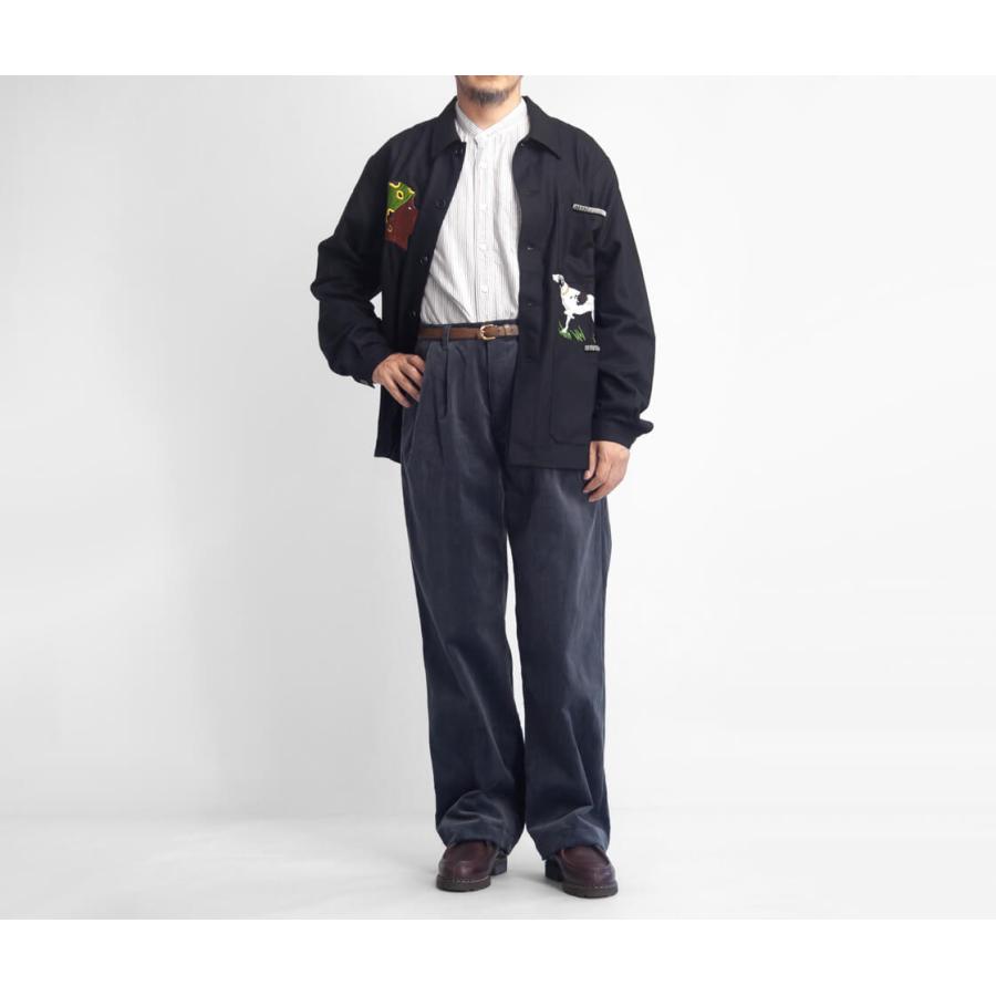 KAVAL 日本製 コットン コーデュロイ フロントタック トラウザーズ パンツ kaval / front tuck trousers 