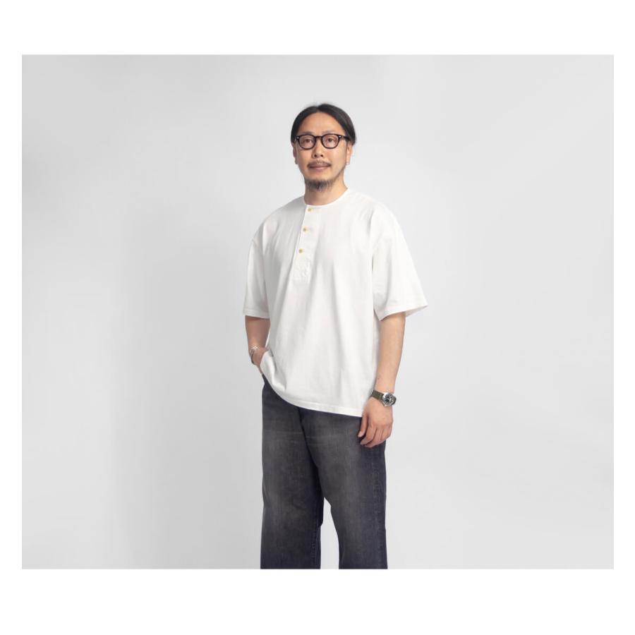 2024AW 和ROVE ヘンリーネックカットソー 定価17600円・美品 セール価格】マレッド Mared 30S ヘンリーネックTシャツ 日本製 メンズ