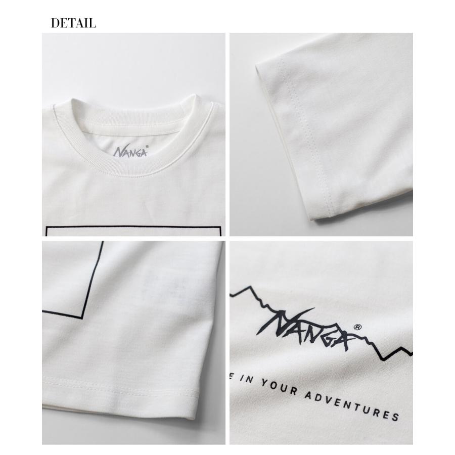 NANGA（ナンガ） ドライミックス フレームロゴプリントTシャツ キッズ