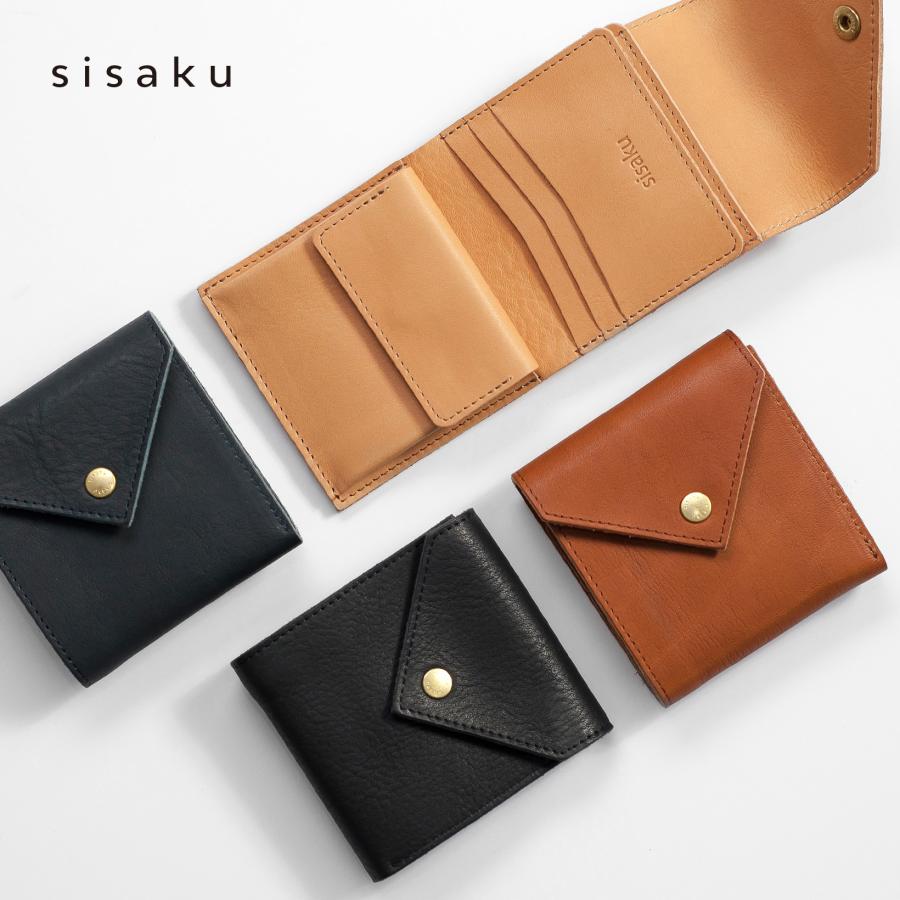 シサク sisaku 栃木レザー 三つ折り財布 Average high 日本製 メンズ