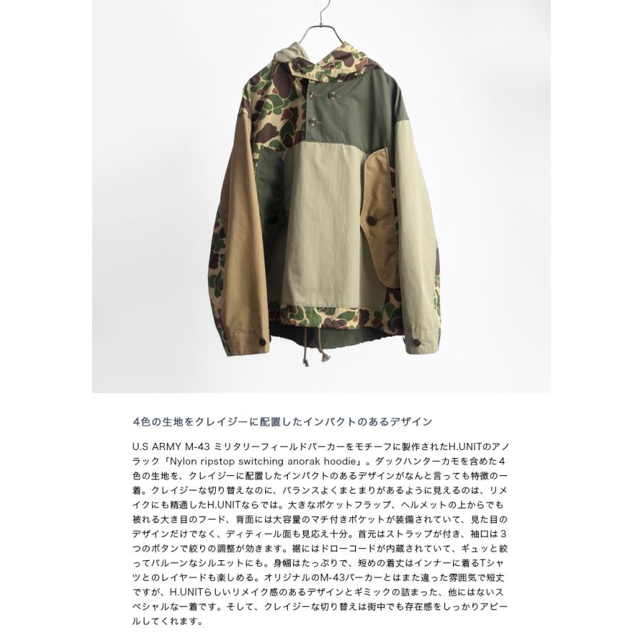H.UNIT STORE LABEL エイチユニット フードジャケット リップストップ 