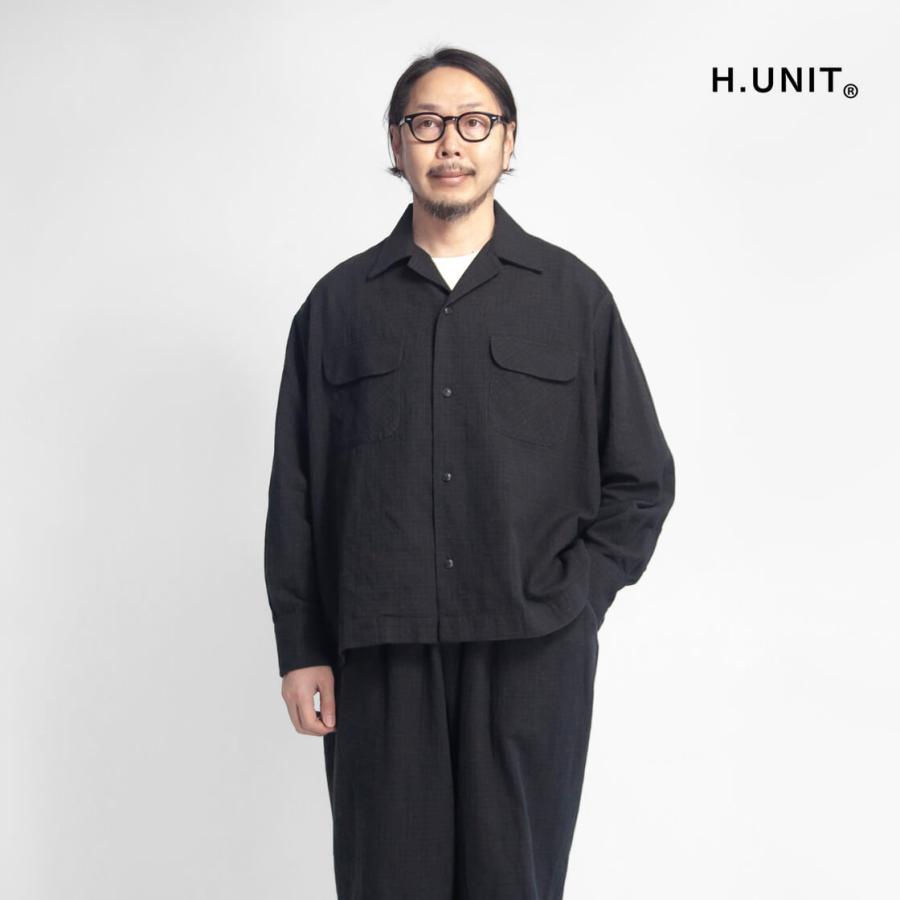 H.UNIT STORE LABEL エイチユニット H.UNIT 綿麻ネップチェック