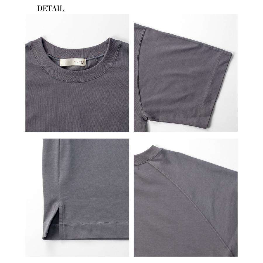 セール価格】 マレッド Mared 強撚天竺 スプリットラグランスリーブT