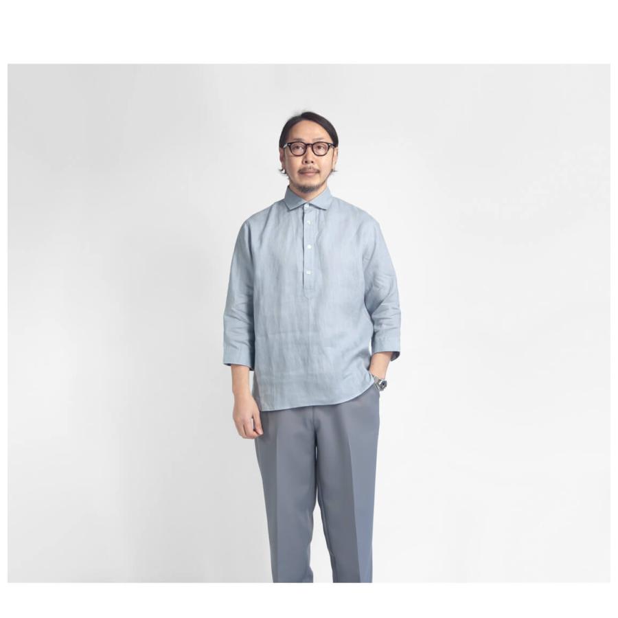 GIORGIO ARMANI プルオーバーリネンシャツ 23390368_55209462_1000.jpg