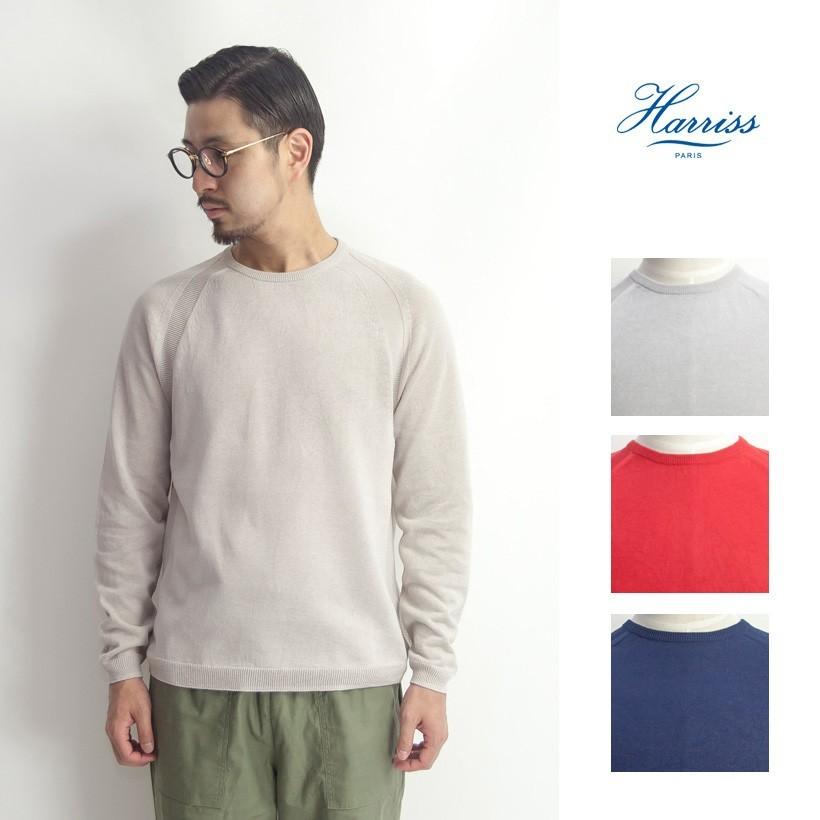 セール価格 Harriss ハリス コットンニット クルーネック 長袖 擬麻加工 日本製 メンズ Kan Marc Arrows マークアローズ 通販 Yahoo ショッピング
