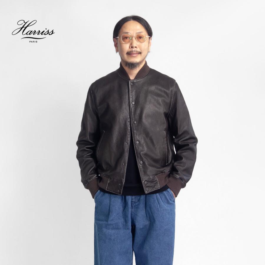 Harriss ハリス レザーアワードジャケット ブルゾン シープ