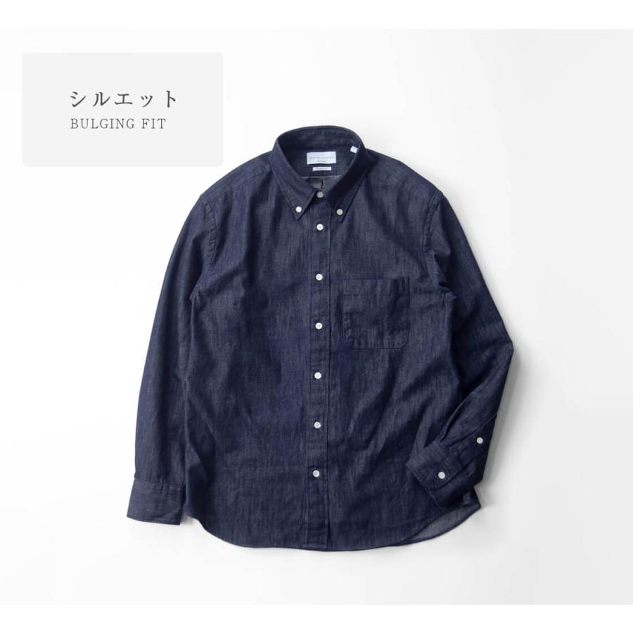 日本製 denim シャツ MANUAL ALPHABET（マニュアルアルファベット） デニムシャツ ボタン