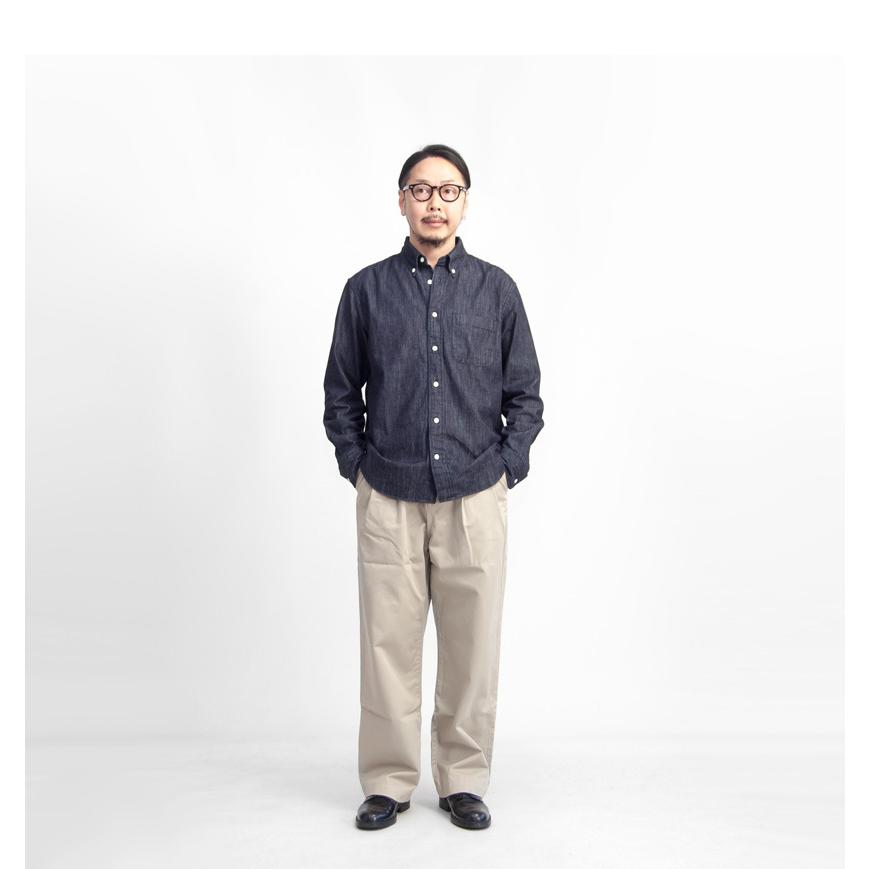 MANUAL ALPHABET マニュアルアルファベット デニムシャツ ボタン MANUAL ALPHABET マニュアルアルファベット デニムシャツ ボタン